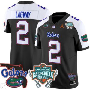 DJ Lagway  #2 Florida Gators Gasparilla Bowl Patch Vapor   Black Alternate