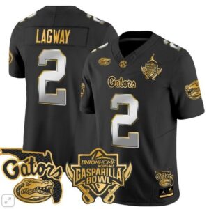DJ Lagway  #2 Florida Gators Gasparilla Bowl Patch Vapor   Black Limited