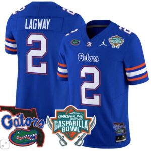 DJ Lagway  #2 Florida Gators Gasparilla Bowl Patch Vapor   Royal