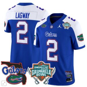 DJ Lagway  #2 Florida Gators Gasparilla Bowl Patch Vapor   Royal Alternate