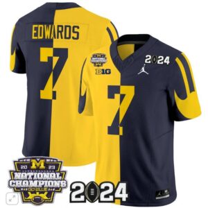 Donovan Edwards  #7 Michigan Wolverines 2024 CFP National Champions Vapor  Split