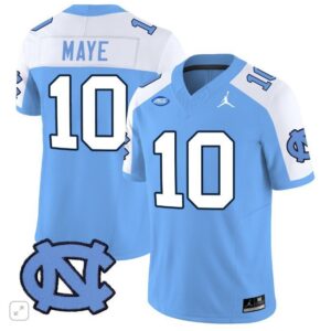 Drake Maye  #10 North Carolina Tar Heels Vapor ACC Patch   Blue Alternate