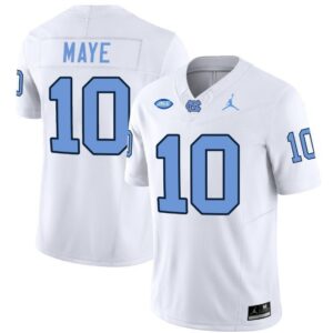 Drake Maye  #10 North Carolina Tar Heels Vapor ACC Patch College   White