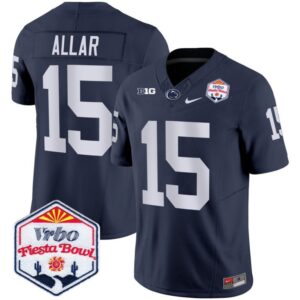 Drew Aller  #15 Penn State Nittany Lions Fiesta Bowl Patch   Navy