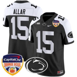 Drew Aller  #15 Penn State Nittany Lions Orange Bowl Patch   Black Alternate