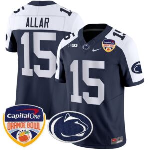 Drew Aller  #15 Penn State Nittany Lions Orange Bowl Patch   Navy Alternate