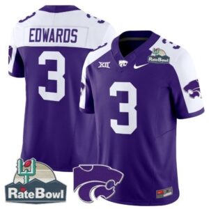 Dylan Edwards  #3 Kansas State Wildcats 2025 Rate Bowl   Purple Alternate