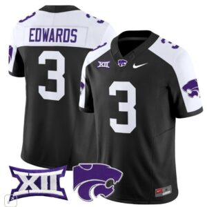 Dylan Edwards  #3 Kansas State Wildcats Vapor Patch College   Black Alternate