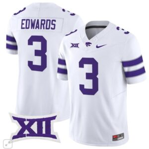 Dylan Edwards  #3 Kansas State Wildcats Vapor Patch College   White
