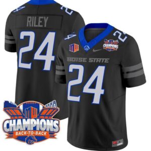 Dylan Riley  #24 Boise State Broncos Championship Vapor Patch   Black