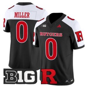 Dymere Miller  #0 Rutgers Scarlet Knights Vapor Patch   Black Alternate