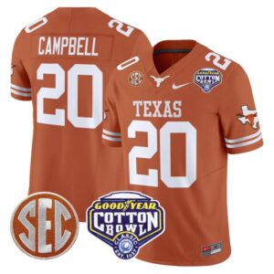 Earl Campbell  #20 Texas Longhorns Cotton Bowl Patch College   Orange