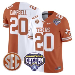 Earl Campbell  #20 Texas Longhorns Cotton Bowl Patch College   Split