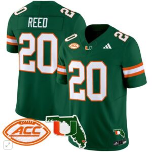 Ed Reed  #20 Miami Hurricanes Vapor ACC Patch   Green