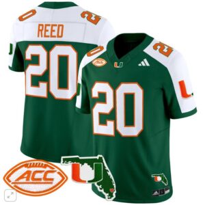 Ed Reed  #20 Miami Hurricanes Vapor ACC Patch   Green Alternate