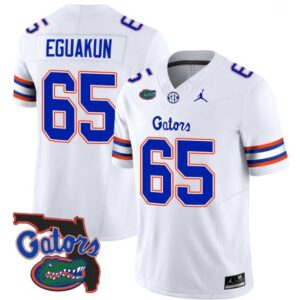 Eguakun  #65 Florida Gators Vapor Patch College   White