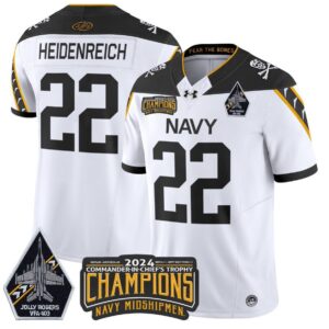 Eli Heidenreich  #22 Navy Midshipmen Jolly Rogers Champions Patch   White