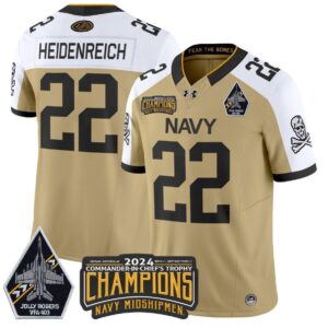 Eli Heidenreich  #22 Navy Midshipmen Jolly Rogers Champions Patch  Gold Alternate