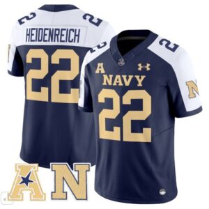 Eli Heidenreich  #22 Navy Midshipmen Vapor Patch College   Navy Alternate