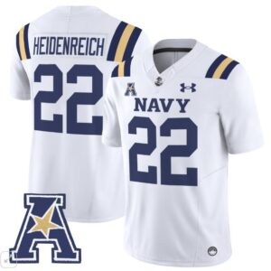 Eli Heidenreich  #22 Navy Midshipmen Vapor Patch College   White