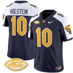 Eli Holstein  #10 Pittsburgh Panthers Vapor ACC Patch   Black Alternate