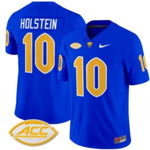 Eli Holstein  #10 Pittsburgh Panthers Vapor ACC Patch College   Royal