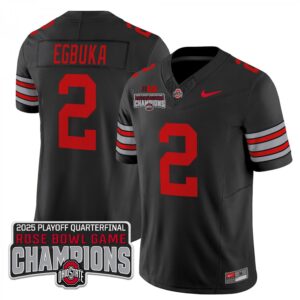 Emeka Egbuka  #2  Ohio State Buckeyes Rose Bowl Champions   Black
