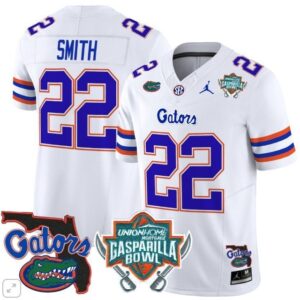 Emmitt Smith  #22 Florida Gators Gasparilla Bowl Vapor   White