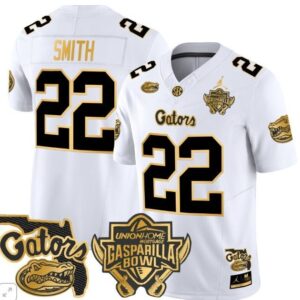 Emmitt Smith  #22 Florida Gators Gasparilla Bowl Vapor   White Gold