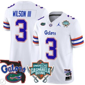 Eugene Wilson III  #3 Florida Gators Gasparilla Bowl Vapor   White