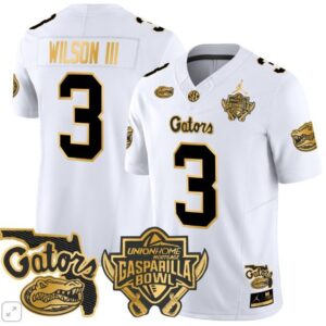 Eugene Wilson III  #3 Florida Gators Gasparilla Bowl Vapor   White Gold