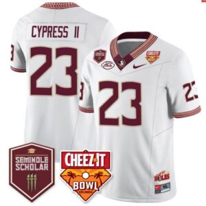 F. Cypress II  #23 Florida State Seminoles Scholar Cheezit Bowl Vapor   White
