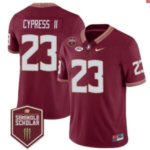 Fentrell Cypress II  #23 Florida State Seminoles Scholar Vapor Patch   Maroon