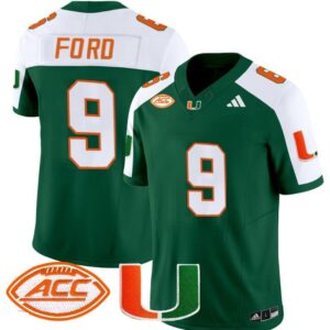 Ford  #9 Miami Hurricanes Vapor ACC Patch   Green Alternate