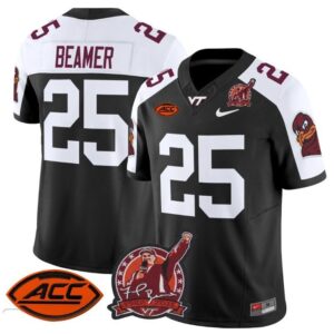 Frank Beamer  #25 Virginia Tech Hokies Coach Frank Beamer   Black Alternate