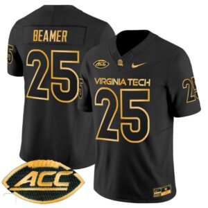 Frank Beamer  #25 Virginia Tech Hokies Coach Frank Beamer   Black Gold