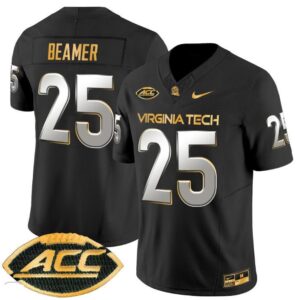 Frank Beamer  #25 Virginia Tech Hokies Coach Frank Beamer   Black Limited