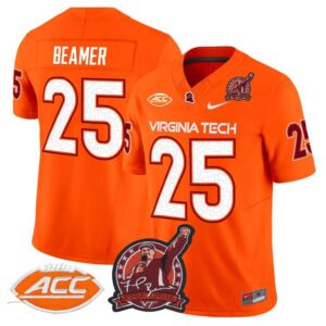 Frank Beamer  #25 Virginia Tech Hokies Coach Frank Beamer Patch   Orange