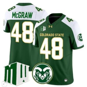 Fum McGraw  #48 Colorado State Rams Home Vapor Patch   Green Alternate