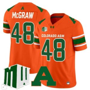 Fum McGraw  #48 Colorado State Rams Home Vapor Patch   Orange