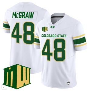 Fum McGraw  #48 Colorado State Rams Home Vapor Patch   White