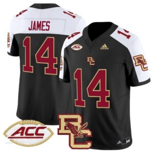 Grayson James  #14 Boston College Eagles 2024 Vapor   Black Alternate
