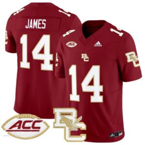 Grayson James  #14 Boston College Eagles 2024 Vapor   Maroon