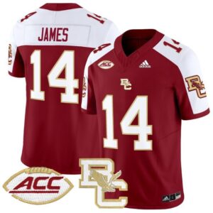 Grayson James  #14 Boston College Eagles 2024 Vapor   Maroon Alternate
