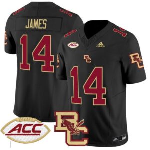 Grayson James  #14 Boston College Eagles 2024 Vapor Patch   Black