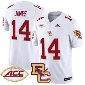Grayson James  #14 Boston College Eagles 2024 Vapor Patch   White