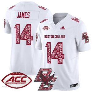 Grayson James  #14 Boston College Eagles 2024 Vapor Patch Limited   White