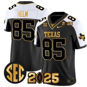 Gunnar Helm  #85 Texas Longhorns 2025 CFP Final Patch   - Black Alternate
