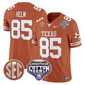 Gunnar Helm  #85 Texas Longhorns Cotton Bowl Patch College   Orange