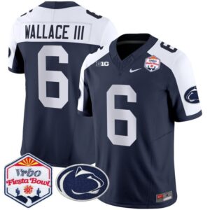 Harrison Wallace III  #6 Penn State Nittany Lions Fiesta Bowl Patch   Navy Alt
